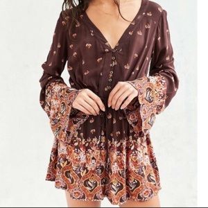 Urban Outfitters Ecote Bell-Sleeve Romper